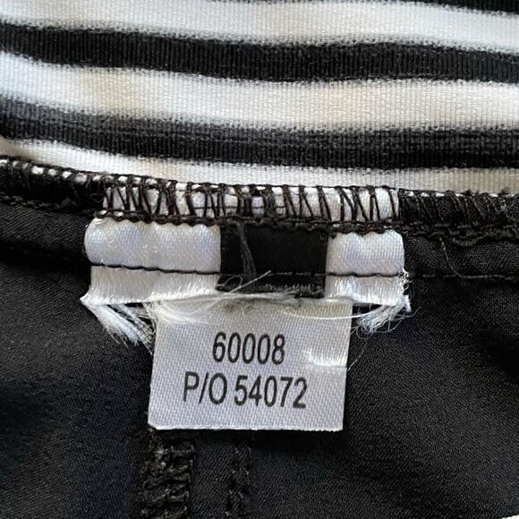 SEAFOLLY Fold-Over Swim Coverup Shorts Black White Stripe L - Picture 7 of 7